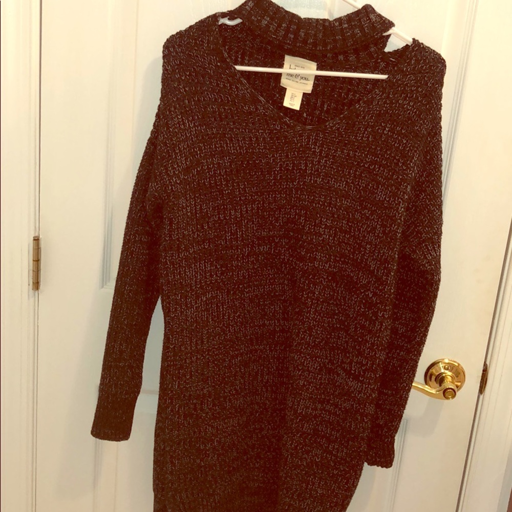 Cute black sweater dress